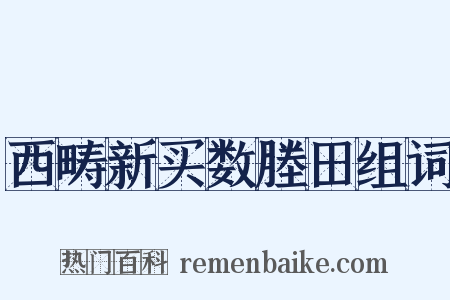 西畴新买数塍田组词是什么意思的图片